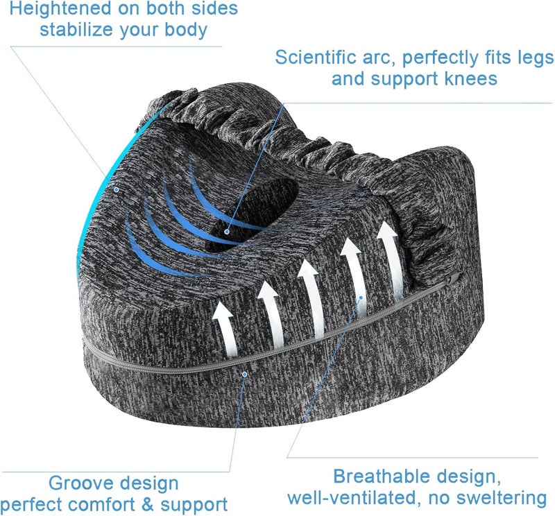 Vertdens Leg Pillow, Knee Pillow for Side Sleepers, Leg Pillows for Sleeping, Knee Cushion for Sleeping,Suitable for Relieving Leg, Back, Knee Pain - Image 2